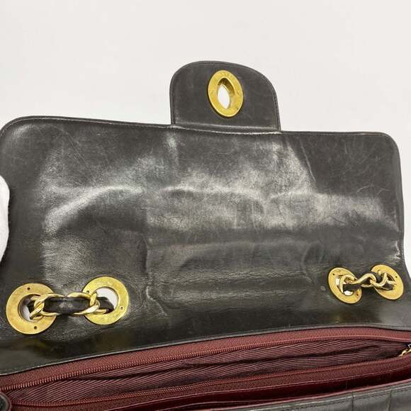 Chanel Mademoiselle Shoulder Bag, Double Chain, Lambskin, Black, Women's - Picture 7 of 12